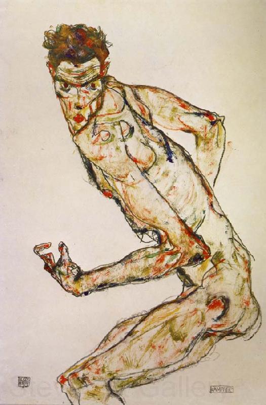 Egon Schiele Fighter Germany oil painting art